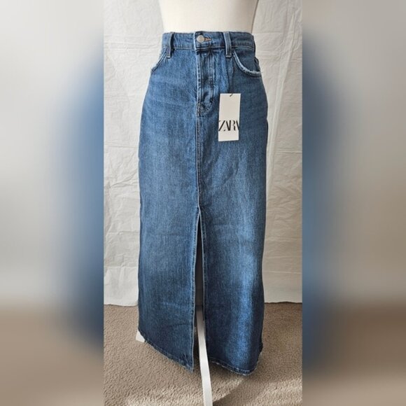 ZARA DENIM SKIRT - Picture 1 of 11